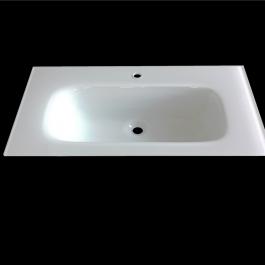 glass counter top sink