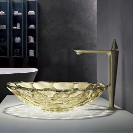 crystal glass sink