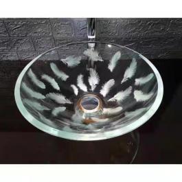 crystal glass sink   